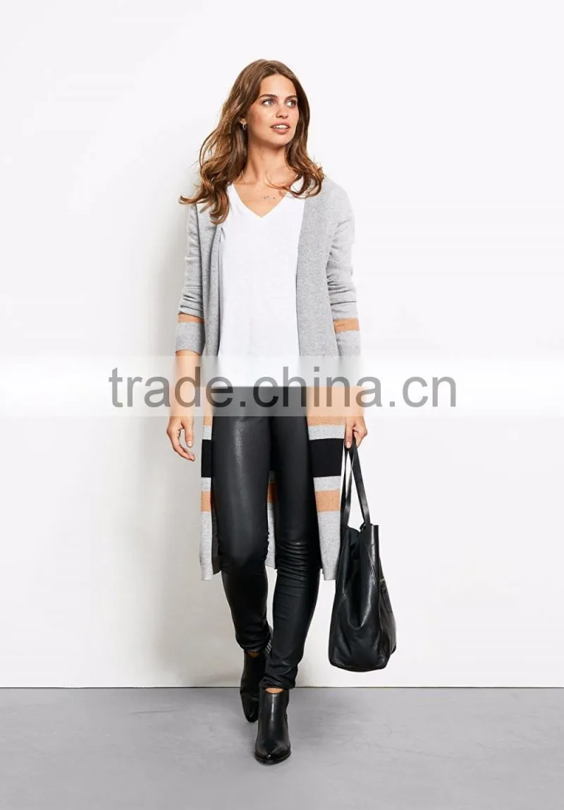 Women Two Colors Custom Knitted Sweaters Design Of Hand Knitting Sweater Fashion Korean Knitwear