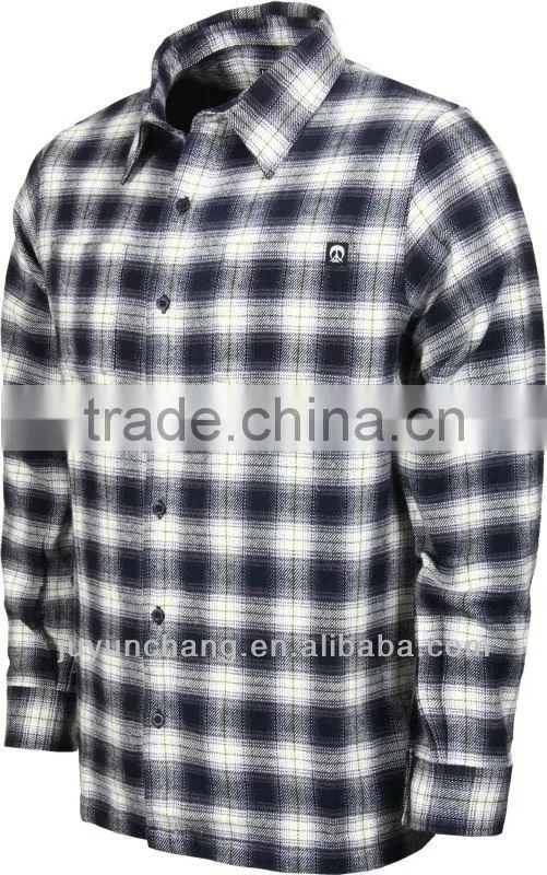 2017 Excellent quality latest style long sleeve flannel shirt for men