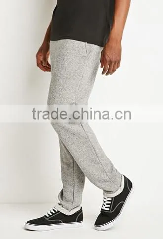 man gray stripe cotton fabrics of scales of pants sports leisure trousers