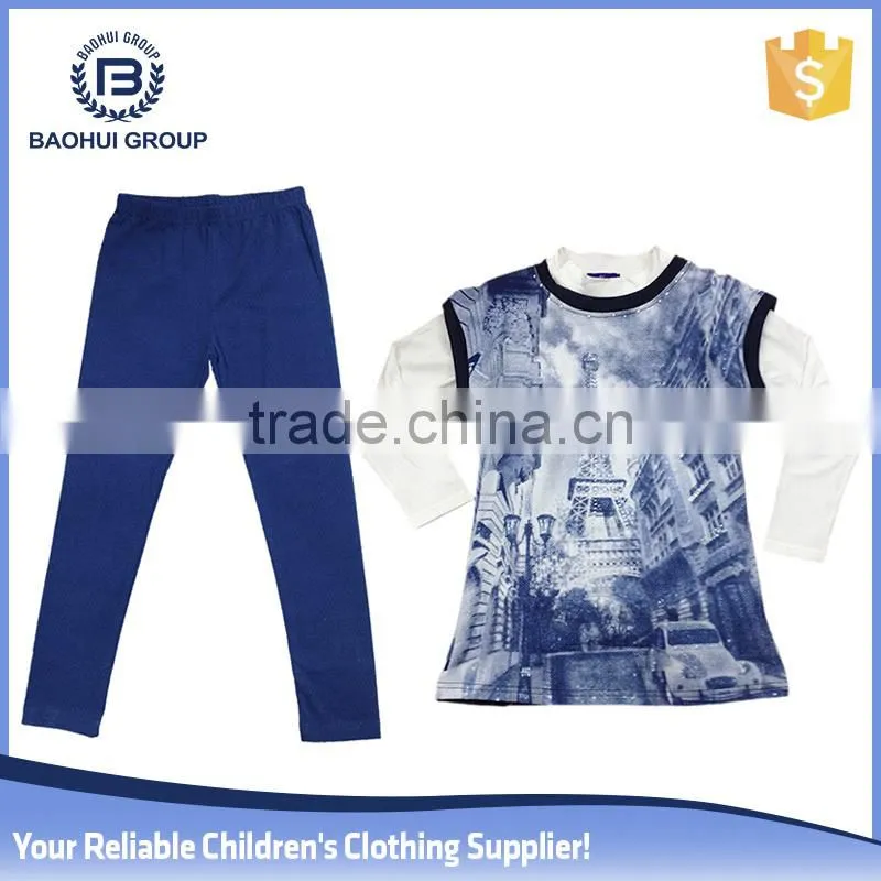 Girl's knit sports set double sleeve wholesale lot