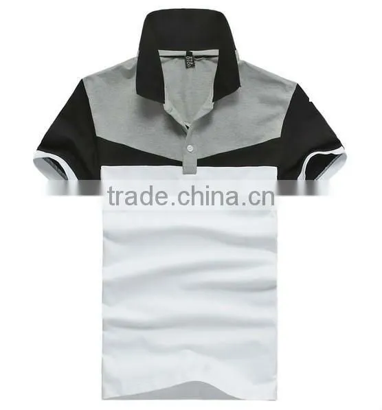 Mens cotton block slim polo t-shirts TB02