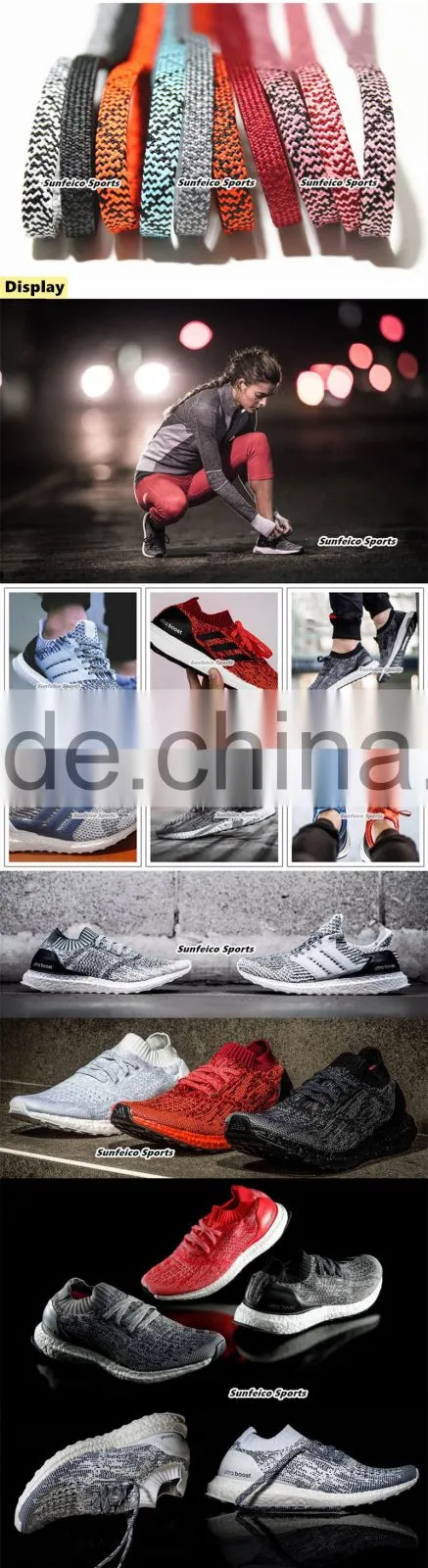 Muti-Colored Flat Pattern Shoelaces Replacement for Adidas Sneakers - Accept Custom - Free Amazon UPC barcode service