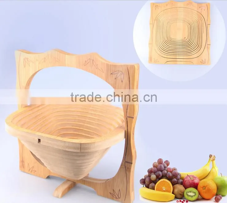 Wooden creative folding fruit basket in a variety of styles