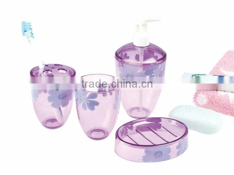 plastic bathroom sets,4pcs plastic bathroom sets
