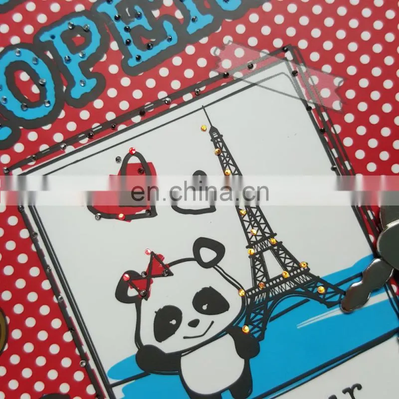Promotional hardcover a5 diary / journal glitter notebook with led light