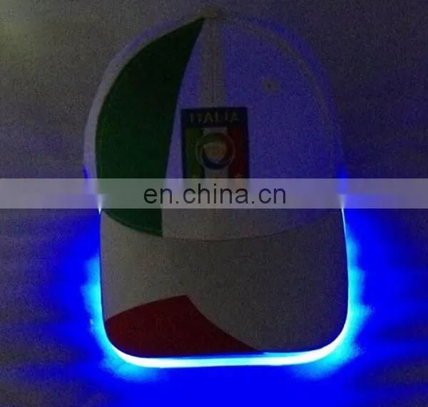 China Supplier Led Light Caps Baseball Cap With Embroidery Design
