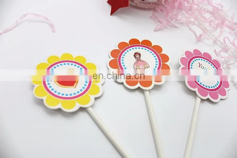 High Quality Colorful Flower Shape Baby Girl Birthday Cake Decoration