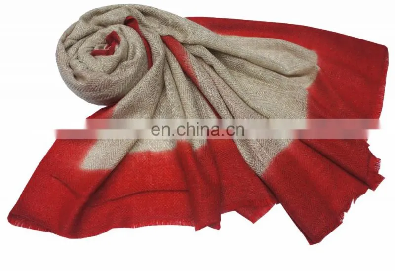 Ombre Herringbone pashmina wool shawl SMH