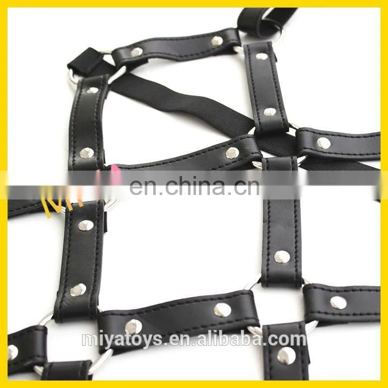 Sexy Leather Teddy Harness Fetish Bondage Costume Lingerie Body Restraint