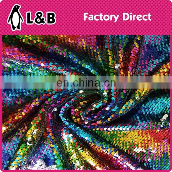 New fashion wholesale flower embroidery sequin fabric