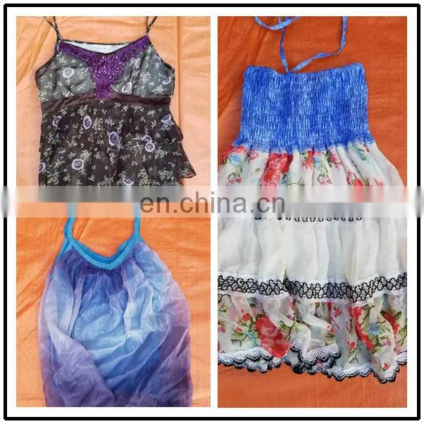 Used clothing mixed in bales African silk skirt used clothing singapore