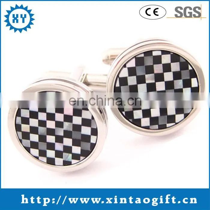 Promotion metal silver plating square silver cufflinks