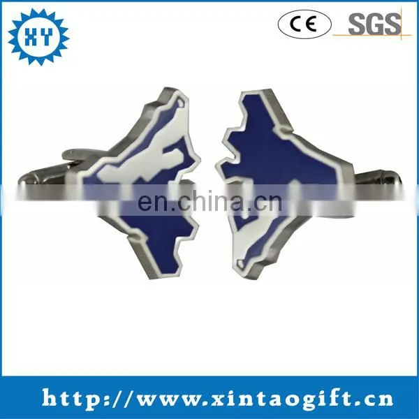 Custom high quality blank flower shaped stainless steel cufflink