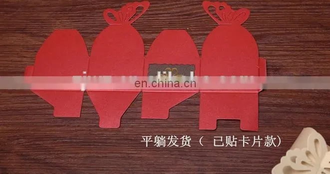 coated paper butterfly shape foldable sweet paper candy box for chocolate
