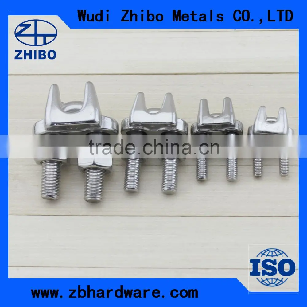 wire rope clips stainless steel 304 temporary connection clips rigging hardware / wire rope clips