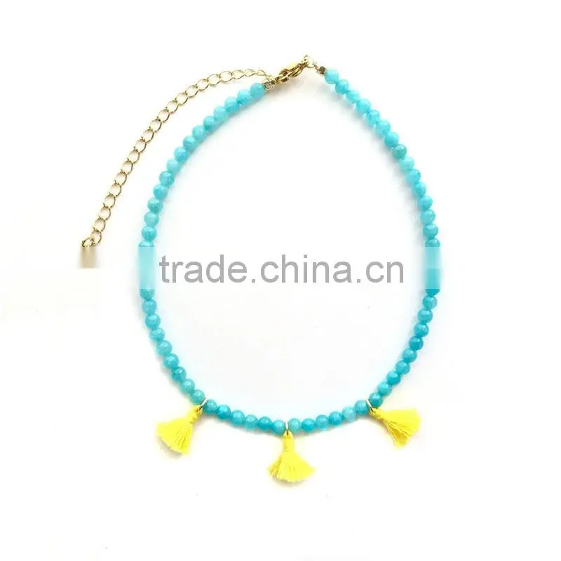 DC03-25 New arrival bead jewellery bead chain necklaces designs custom logo necklaces