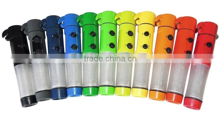 Factory Safety Signal Flashlight 4 in 1 Car Emergency Hammer