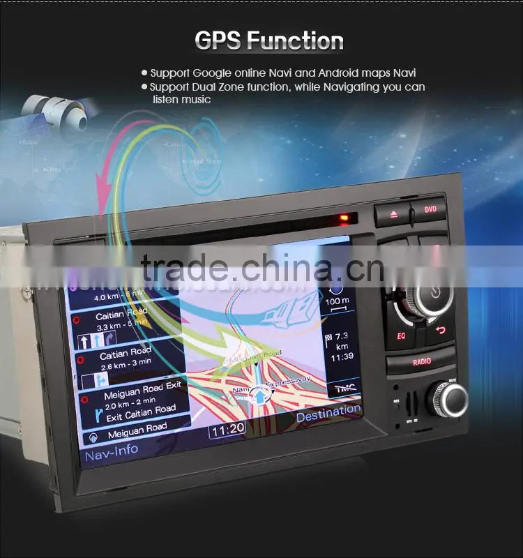 Erisin ES2028A 7" 2 Din Car DVD with Android 4.4.4 Can-Bus Decoder
