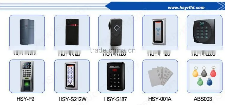 HSY-R137 Green Red Yellow LED display anti-vandal wiegand26 output 125khz card plastic reader