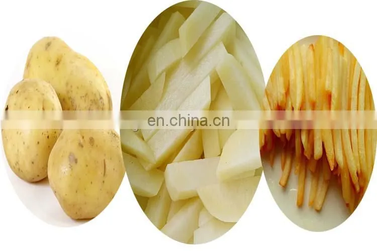 Automatic Vegetable Cassava Cutter Potato Chips Slicer French Fries Cutting Machine Slicing Machine