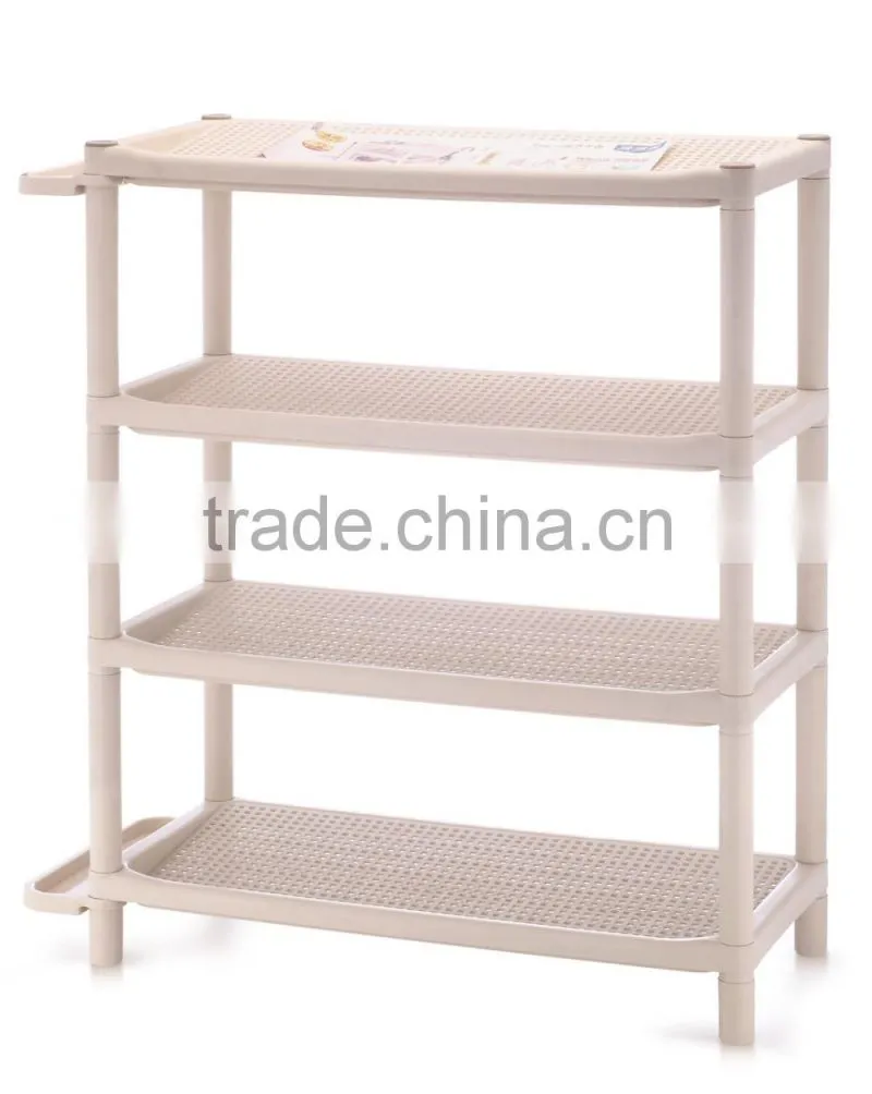 White Foldable Plastic Shoe Display Rack Plastic Shoe Rack