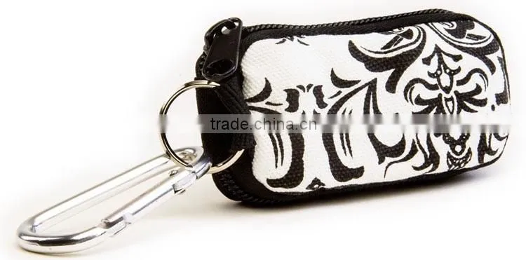 The best quality soft Canvas essential oil key chain case, professional essential oil key chain travel case hold 8 vals