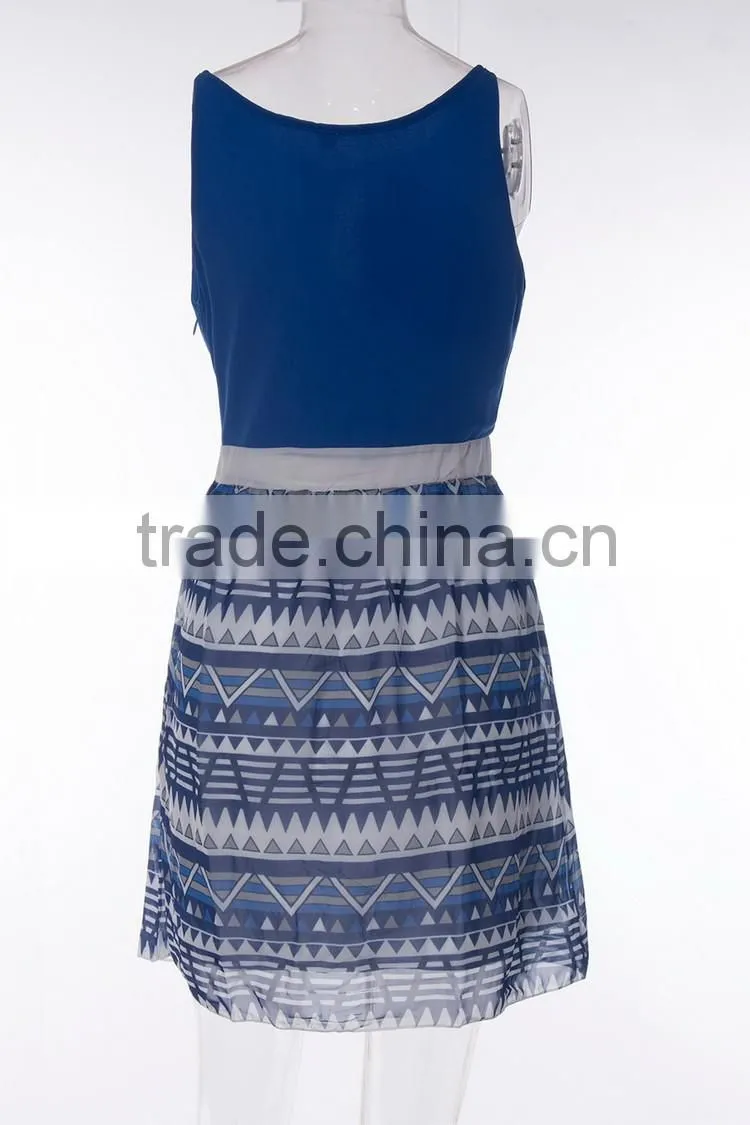 summer Casual dress Fashion dress Sleeveless lady dress