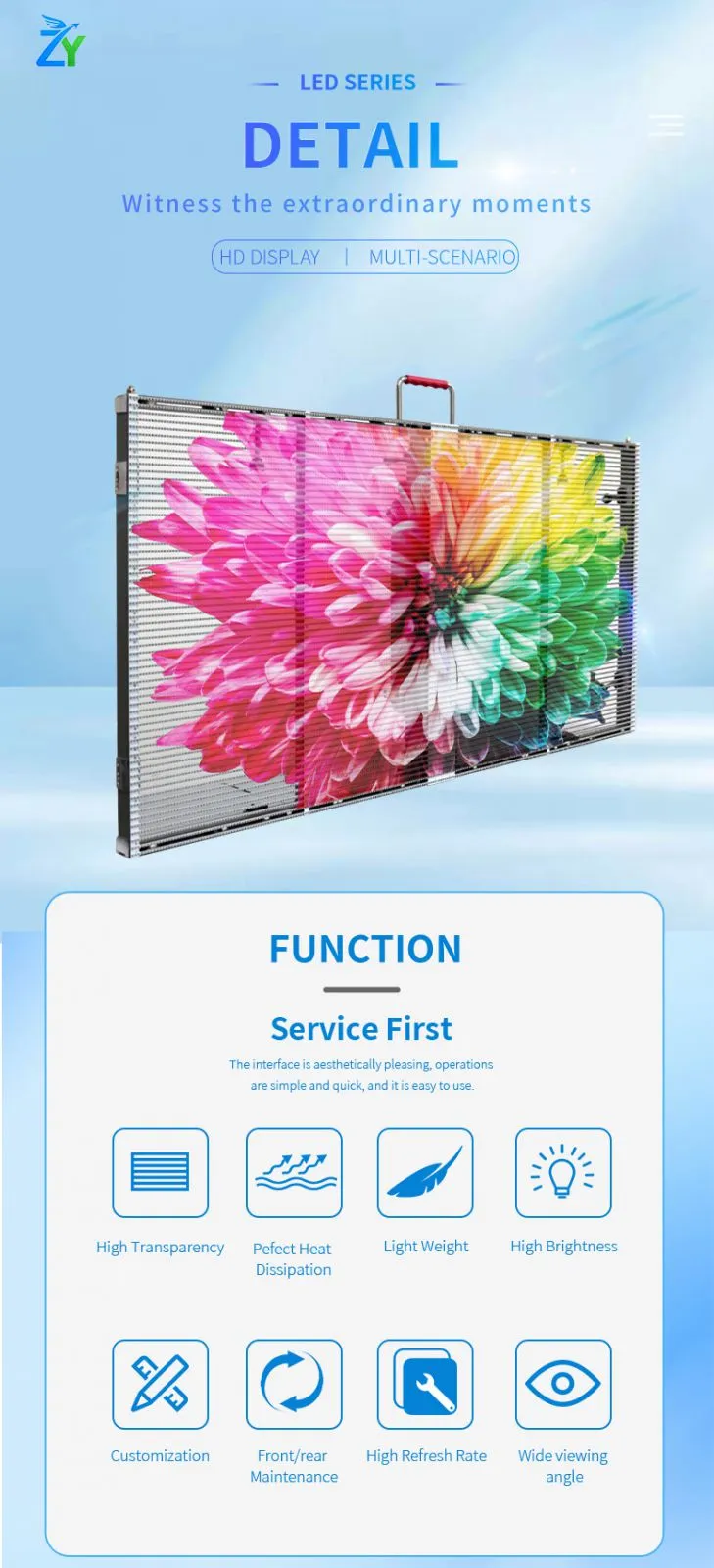 2025 Popular P3.91 P7.81 Transparency LED Display Outdoor Shopping Mall and Elevator Panel Wholesale with New Materials