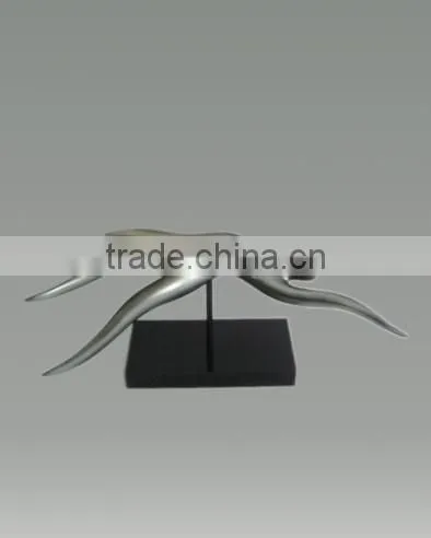 Nude Female Chasing The Eaves Bronze Graceful Sculpture Urban Statue