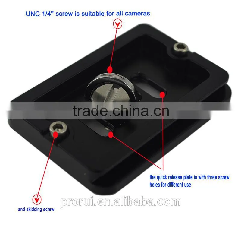 Travel tourism tripod ball head quick release adapter plate for tripod PU60