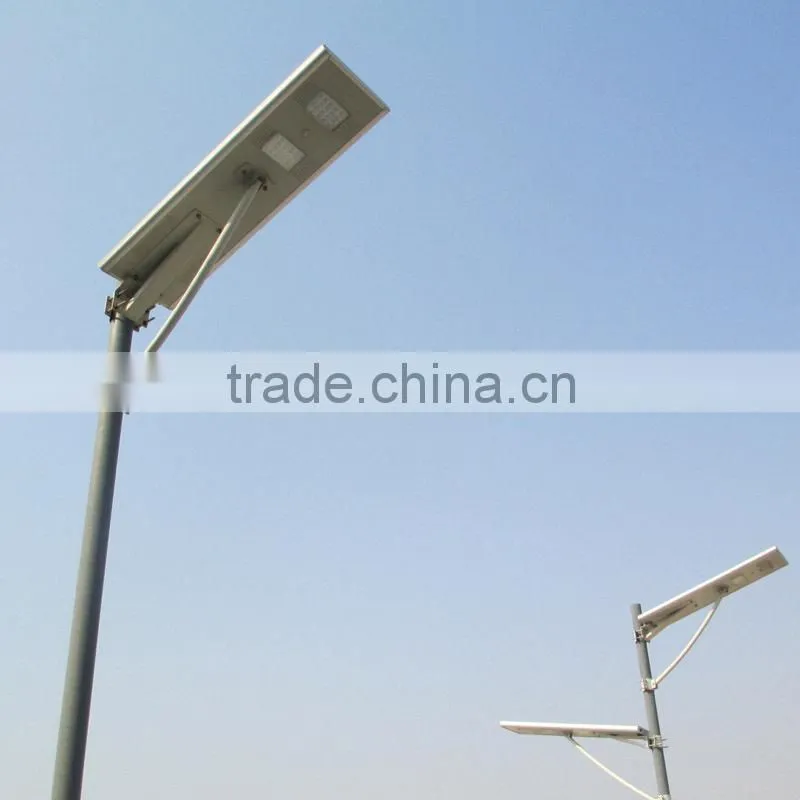 60W bridgelux chip led and high quality monocrystalline silicon import from usa all in one solar street light