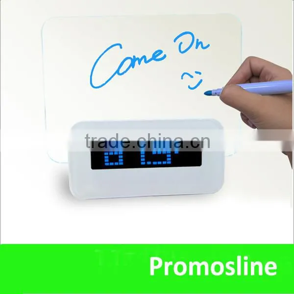 Hot Selling Custom LED alarm clock with message board