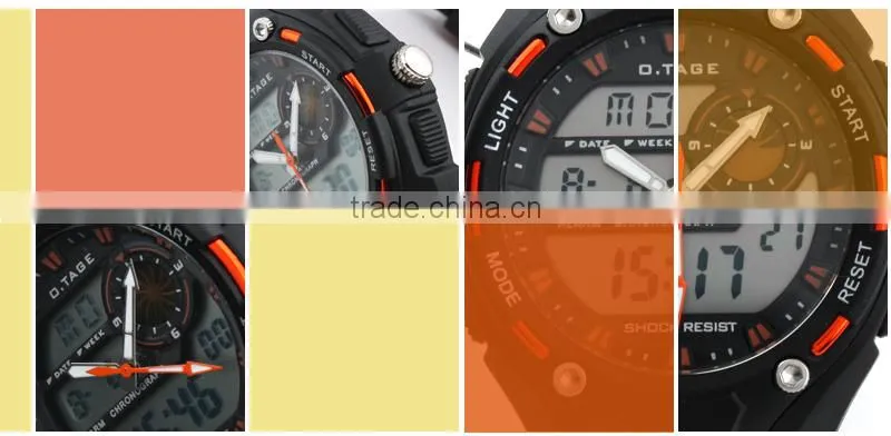 Men's Orange Rubber Digital Sport Watch WS067