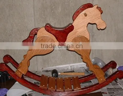 Antique ride on wooden toys rocking horse for sale