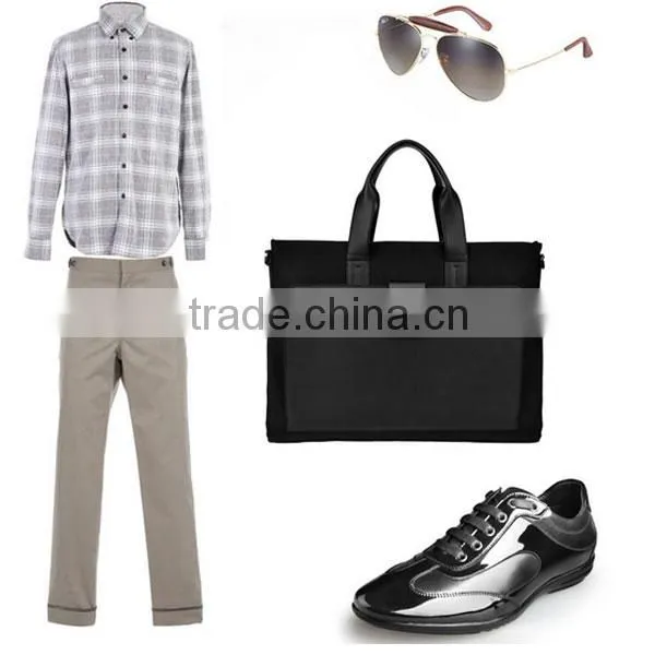 men handbag tote bag canvasTriple Gusset Laptop Tote For 14" Laptops Black/Burgundy Men's canvas bag mockup free
