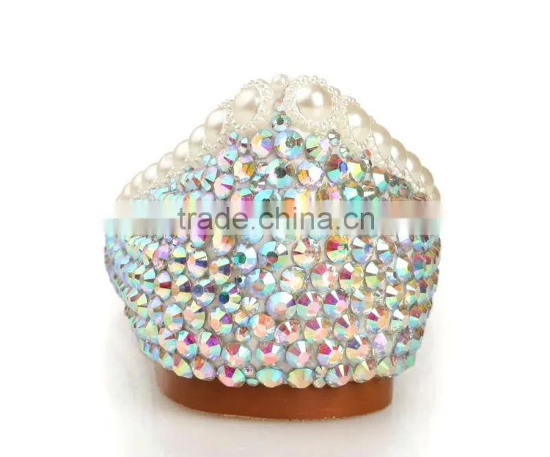 2015 New Model Rhinestone Flat Wedding Shoes For Bridals Elegant Shoes for Ladies