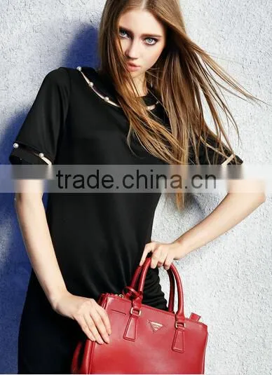 fashion office lady maxi beaded dress