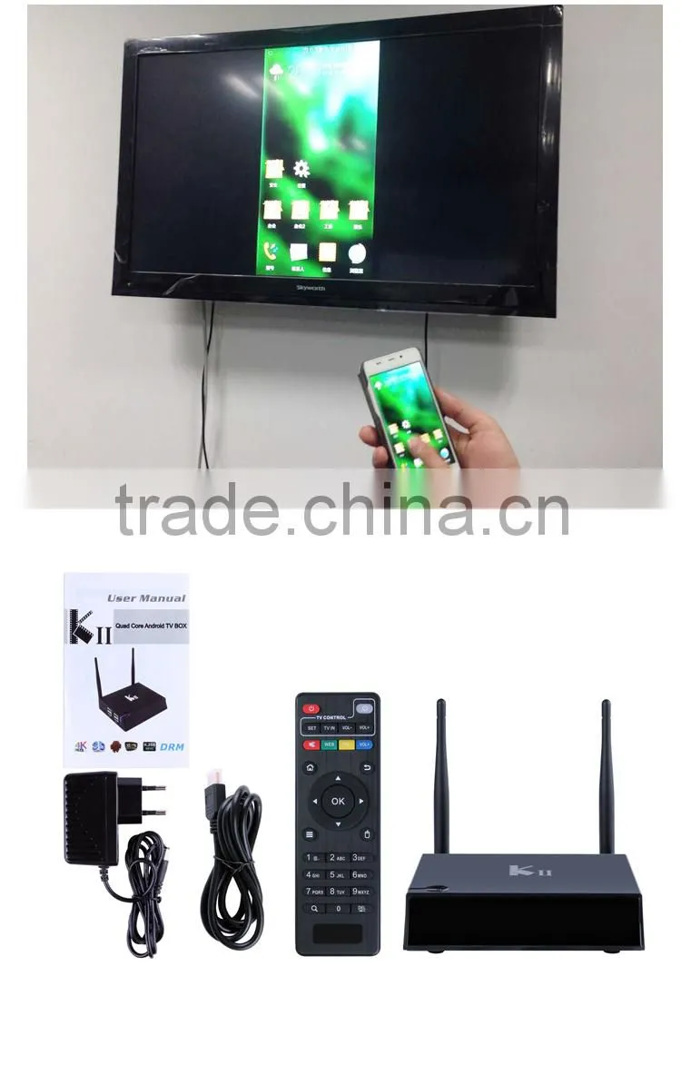 Amlogic aml s812 quad core CPU 2g ram android 4.4 tv box with HD-MI