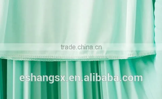 Ladies chiffon long pure color green skirts