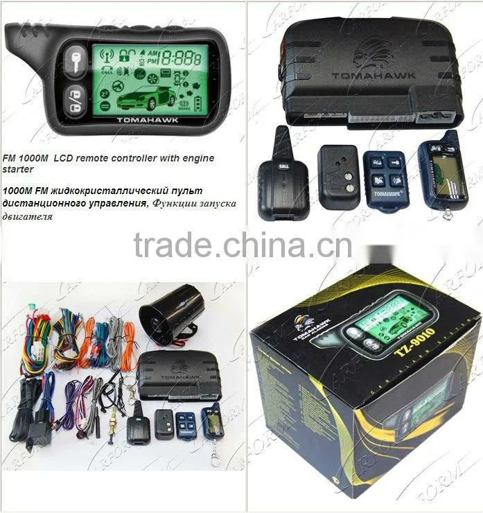 Hot Selling Russian Version Tomahawk tz9010 two way car alarm security system