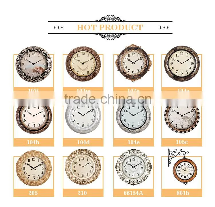 18 Inch Hot Sale Natural Coconut Shell Mosaic Specialty world Clock