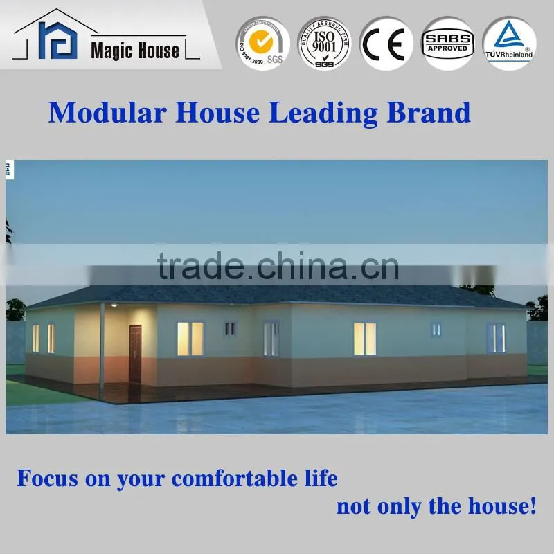 low cost light steel structure permanent house/ new technology fast assembling house/three bedroom villa house