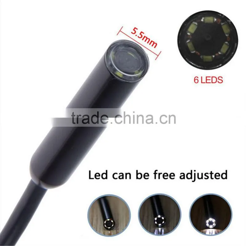 5M Cable Length Mini 5.5mm Dia USB Endoscope 1.3MP Camera HD 1280*720P HD Endoscope Camera 6LED Borescope Insepction Camera