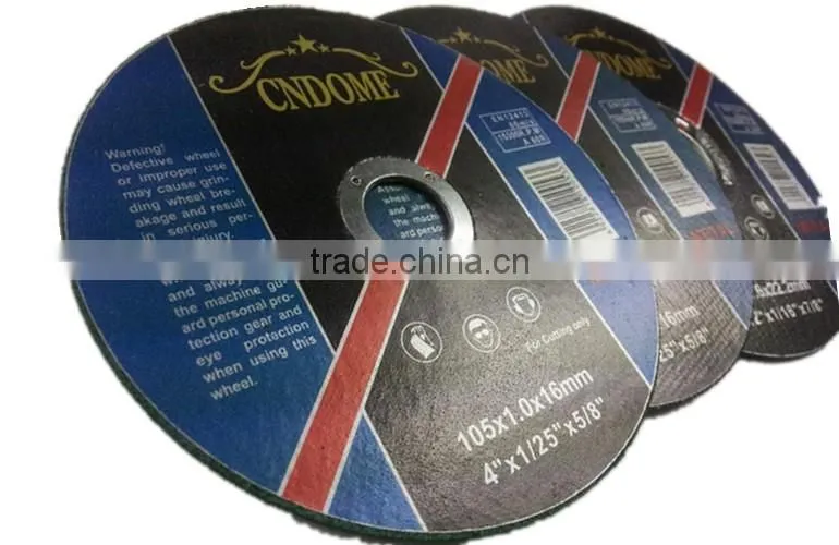 Abrasive diamond cutting disc for metal and inox with double nets