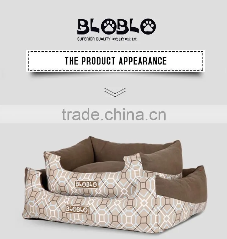 The newest design fashion dog bed with brown color with white flower