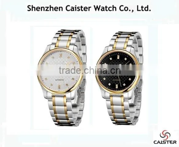 2014 new fashion mens watches senior automatic watch stainless steel smart valentine gift watch
