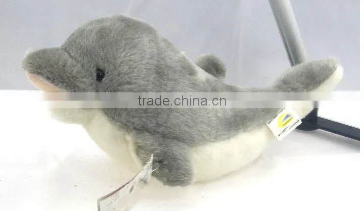 Custom cute plush dolphin toy for promotion gift mingencusotm factory china