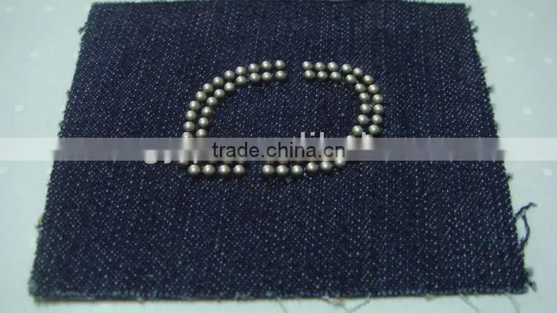 fashion custom design new style garment jeans leather patch with metal rivet logo