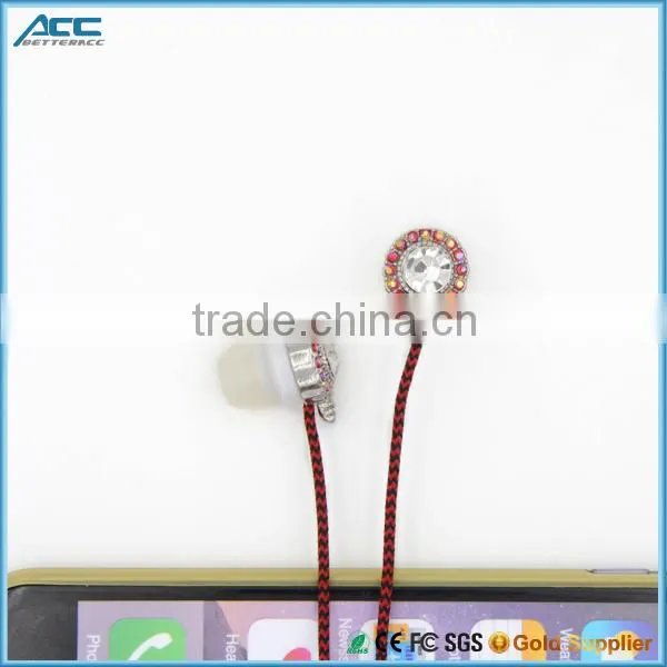 Best stylish Novelty Earbuds Diamond Bling Earphone For Upscale Market