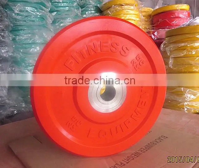 Weight plate/olympic weightplate/competition weight plate/bumper plate/rubber coated/whole rubber plate/color black/130mm 13cm
